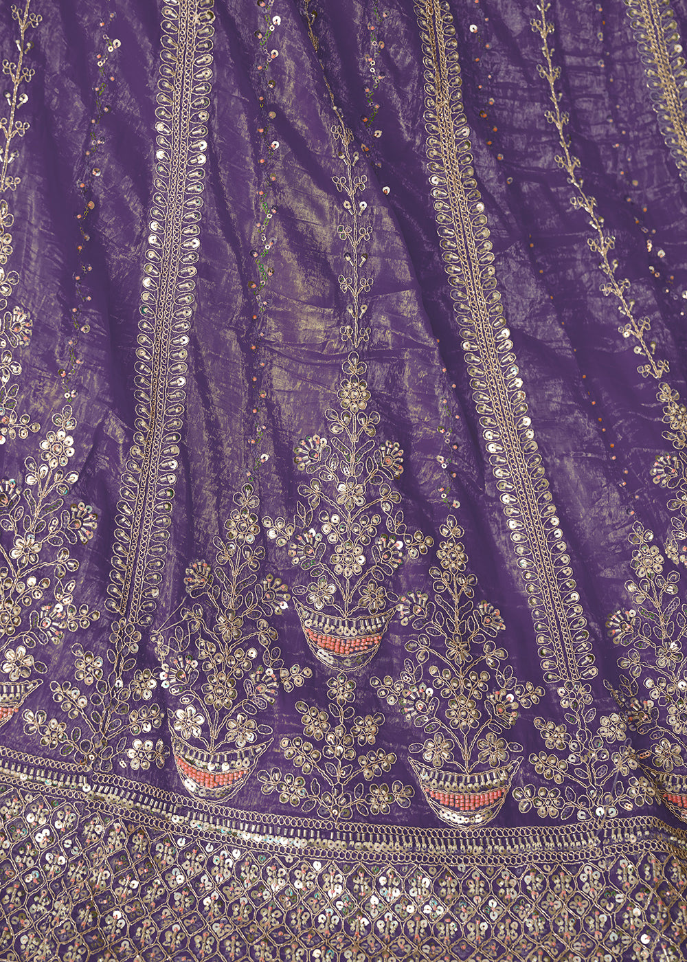 Buy Now Purple Jimmy Choo Material Wedding Festive Lehenga Choli Online in USA, UK, Canada, France, Italy, Germany, Austria, UAE & Worldwide at Empress.