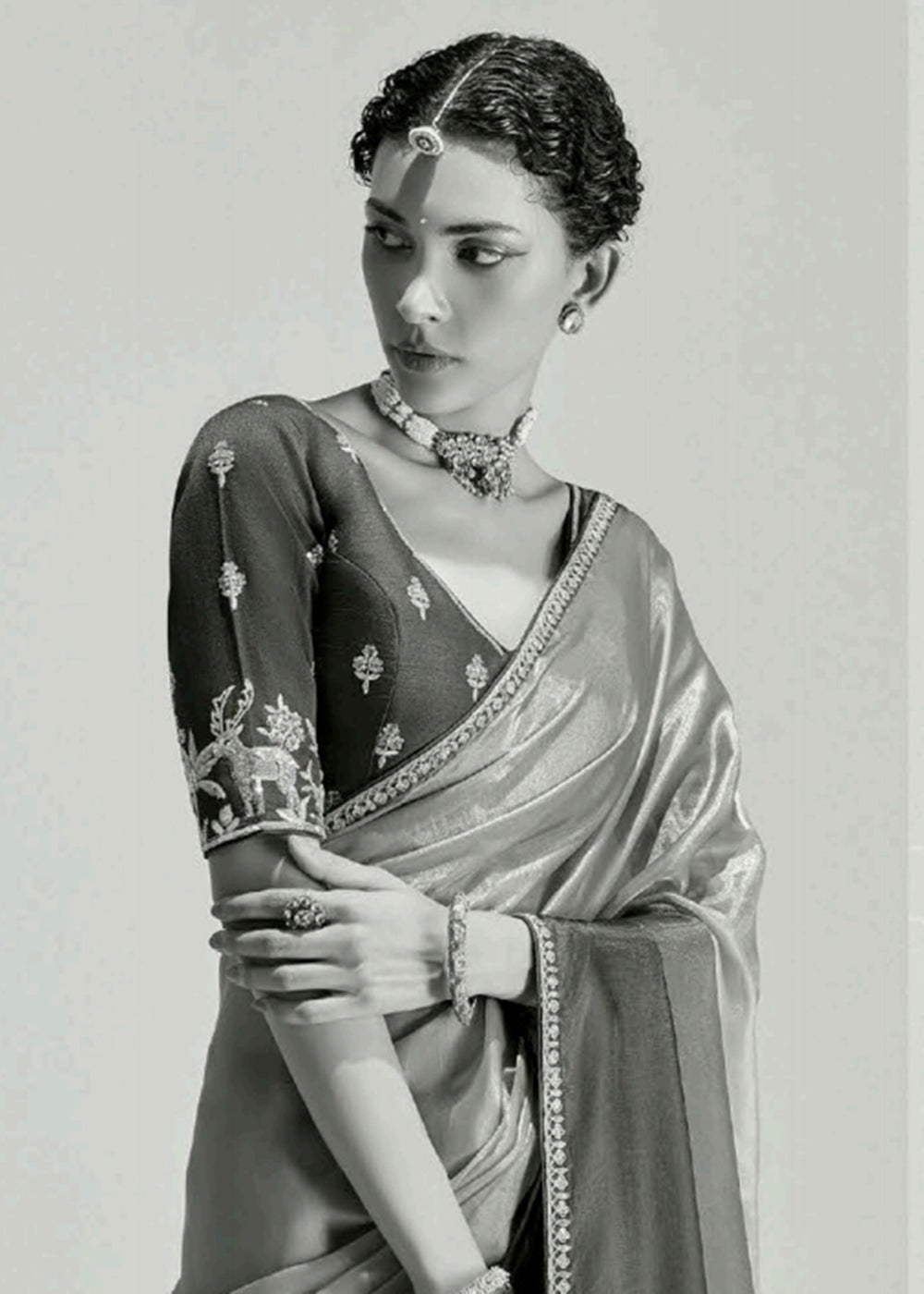 Buy Violet & Green Organza Tissue Designer Party Wear Saree Online in USA, UK, Canada, Spain, France, Germany, Italy, Austria, Qatar & Worldwide at Empress.