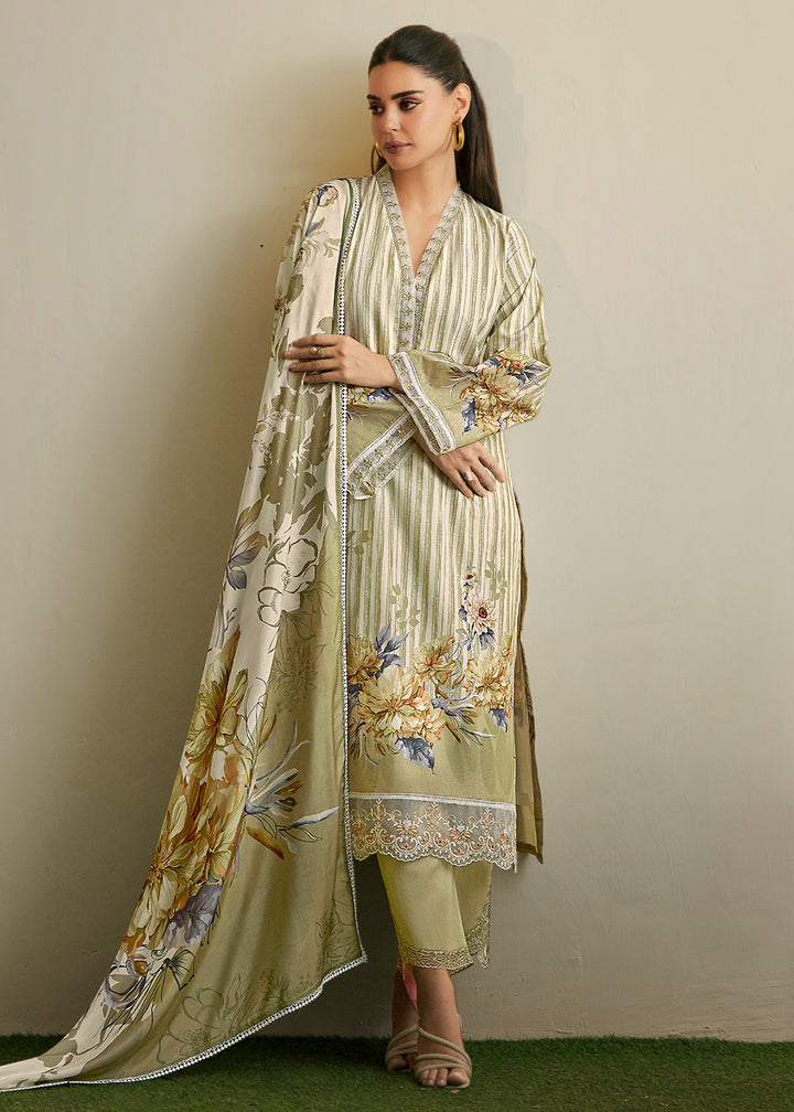 Buy Now Off White & Beige Embroidered Festive Wear Salwar Suit Online in USA, UK, Canada, Germany, Italy, France, Austria, UAE & Worldwide at Empress Clothing.