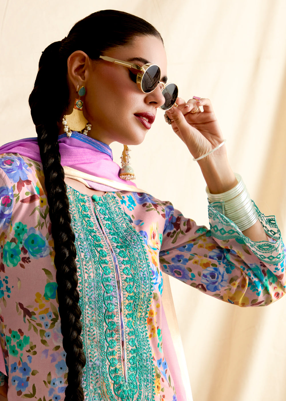 Buy Now Blush Pink Pure Lawn Resham & Digital Printed Salwar Suit Online in USA, UK, Canada, Germany, Italy, France, Austria & Worldwide at Empress Clothing.