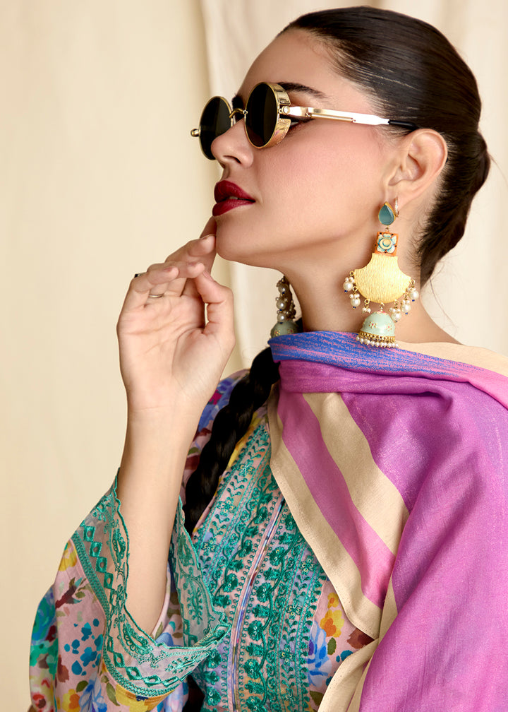 Buy Now Blush Pink Pure Lawn Resham & Digital Printed Salwar Suit Online in USA, UK, Canada, Germany, Italy, France, Austria & Worldwide at Empress Clothing.