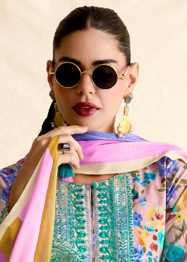 Buy Now Blush Pink Pure Lawn Resham & Digital Printed Salwar Suit Online in USA, UK, Canada, Germany, Italy, France, Austria & Worldwide at Empress Clothing.