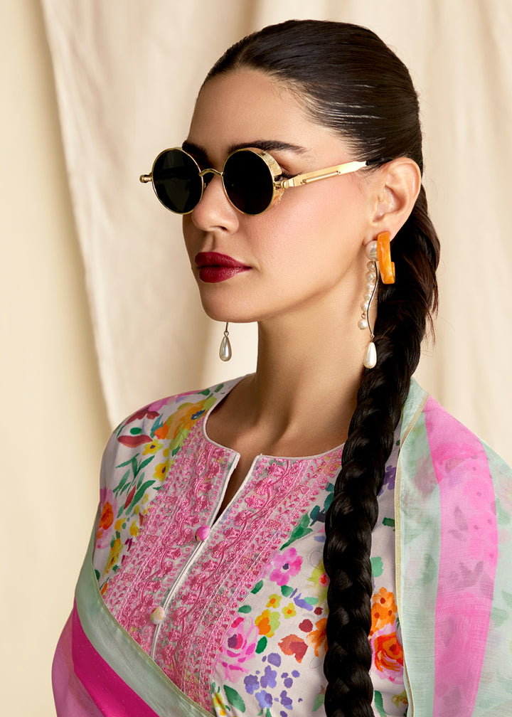 Buy Now White Pure Lawn Resham & Digital Printed Salwar Suit Online in USA, UK, Canada, Germany, Italy, France, Austria, UAE & Worldwide at Empress Clothing.