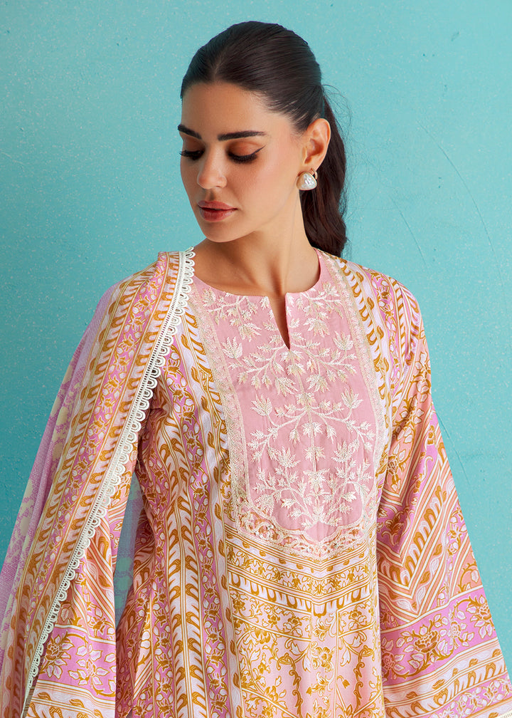 Buy Now Gorgeous Pink Lawn Embroidered Festive Salwar Suit Online in USA, UK, Canada, Germany, Italy, France, Austria, UAE & Worldwide at Empress Clothing.