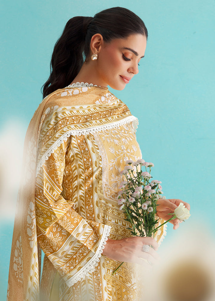 Buy Now Gorgeous Yellow Lawn Embroidered Festive Salwar Suit Online in USA, UK, Canada, Germany, Italy, France, Austria, UAE & Worldwide at Empress Clothing.