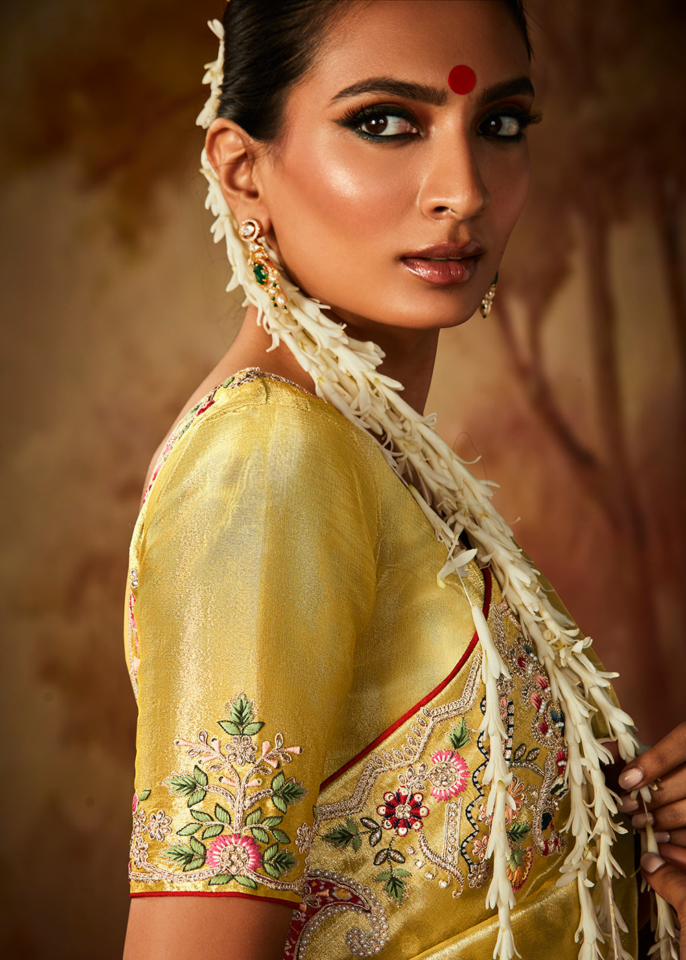 Buy Now Pastel Yellow Wedding Wear Embroidered Kanjivaram Silk Saree Online in USA, UK, Canada & Worldwide at Empress Clothing.