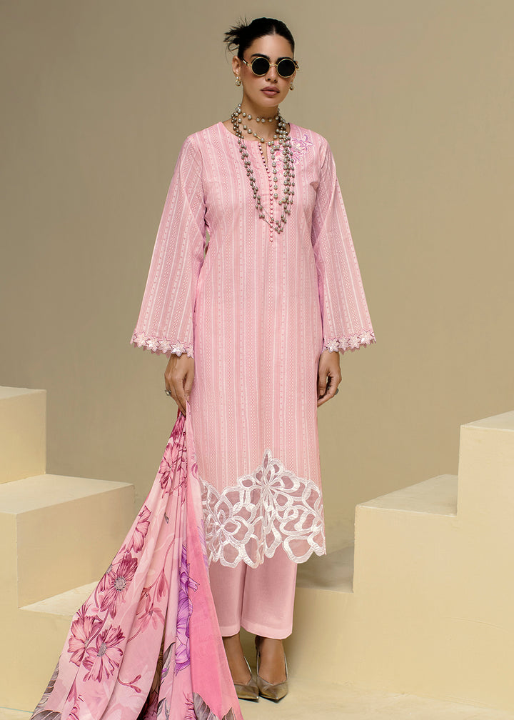 Buy Now Pink Cotton Lawn Khadi Printed Festive Salwar Suit Online in USA, UK, Canada, Germany, Italy, France, Austria, UAE & Worldwide at Empress Clothing.