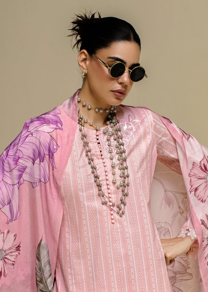 Buy Now Pink Cotton Lawn Khadi Printed Festive Salwar Suit Online in USA, UK, Canada, Germany, Italy, France, Austria, UAE & Worldwide at Empress Clothing.