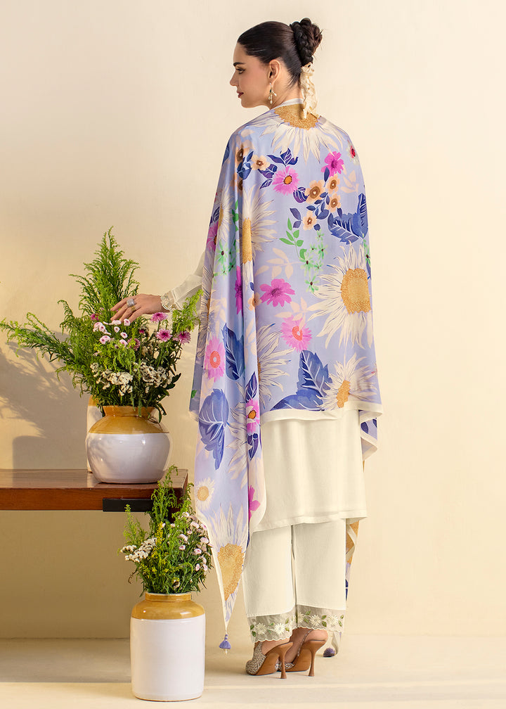 Buy Now Off White Lawn Material Embroidered Festive Salwar Suit Online in USA, UK, Canada, Germany, Italy, France, Austria, UAE & Worldwide at Empress Clothing.