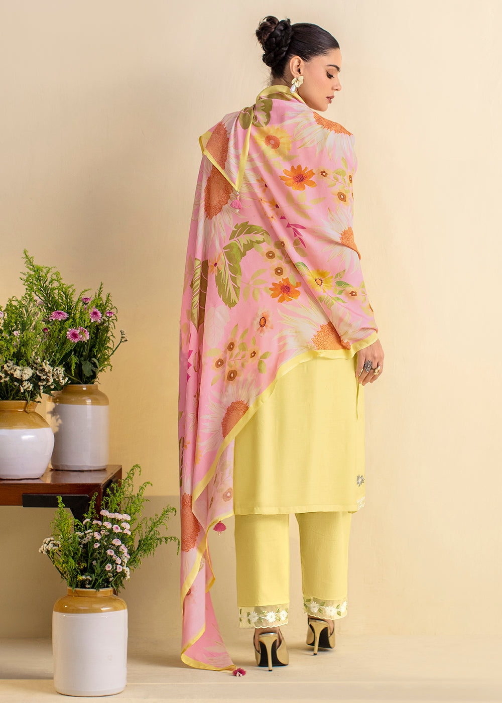 Buy Now Yellow Lawn Material Embroidered Festive Salwar Suit Online in USA, UK, Canada, Germany, Italy, France, Austria, UAE & Worldwide at Empress Clothing.