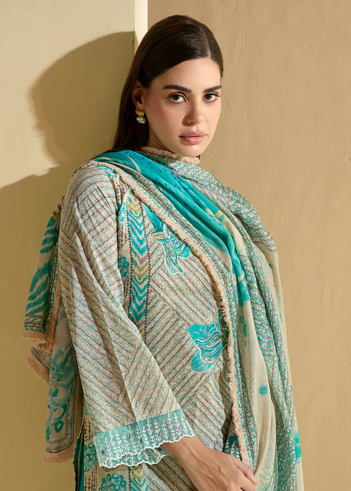 Buy Now Blue Cotton Lawn Digital Printed Festive Salwar Suit Online in USA, UK, Canada, Germany, Italy, France, Austria, UAE & Worldwide at Empress Clothing.