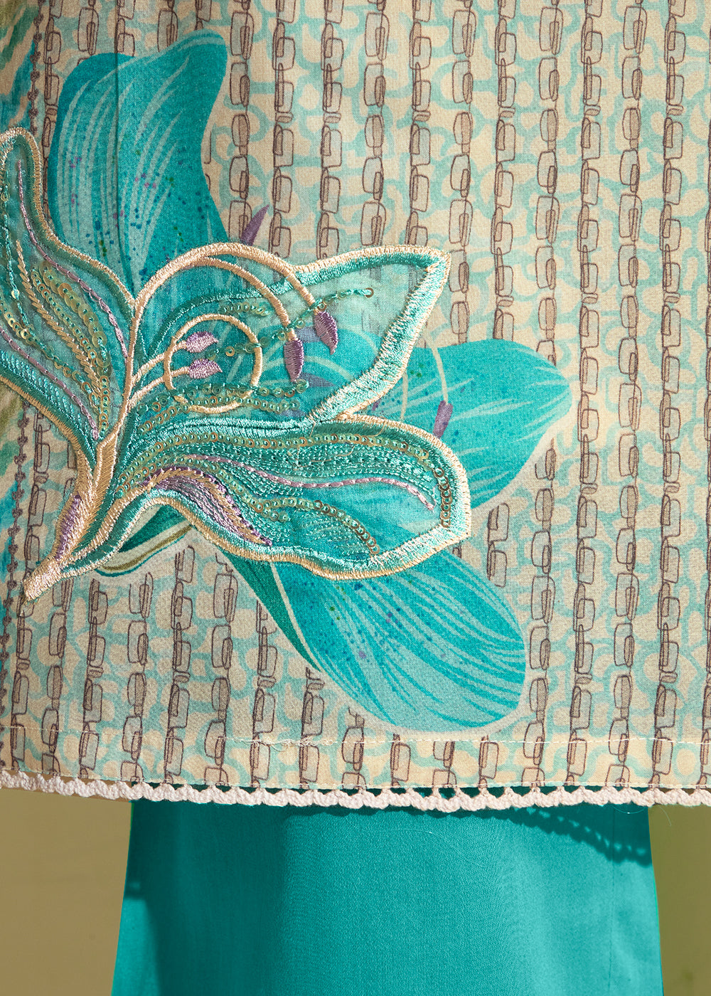 Buy Now Blue Cotton Lawn Digital Printed Festive Salwar Suit Online in USA, UK, Canada, Germany, Italy, France, Austria, UAE & Worldwide at Empress Clothing.