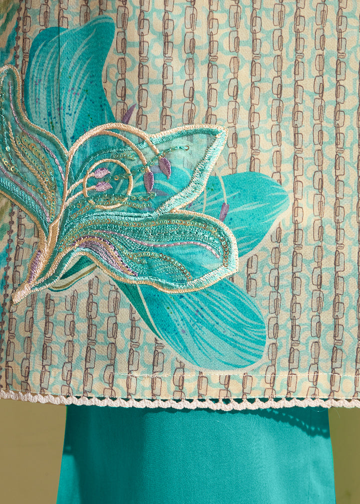 Buy Now Blue Cotton Lawn Digital Printed Festive Salwar Suit Online in USA, UK, Canada, Germany, Italy, France, Austria, UAE & Worldwide at Empress Clothing.