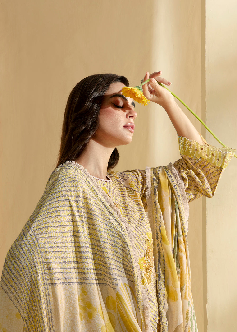 Buy Now Yellow Cotton Lawn Digital Printed Festive Salwar Suit Online in USA, UK, Canada, Germany, Italy, France, Austria, UAE & Worldwide at Empress Clothing.