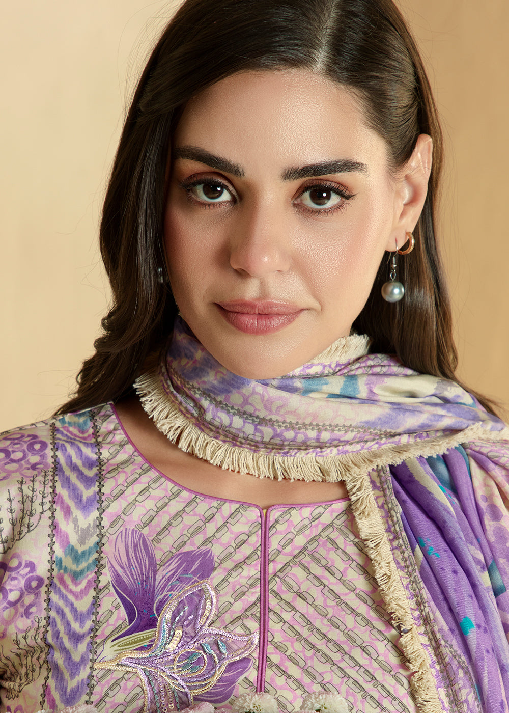 Buy Now Purple Cotton Lawn Digital Printed Festive Salwar Suit Online in USA, UK, Canada, Germany, Italy, France, Austria, UAE & Worldwide at Empress Clothing.