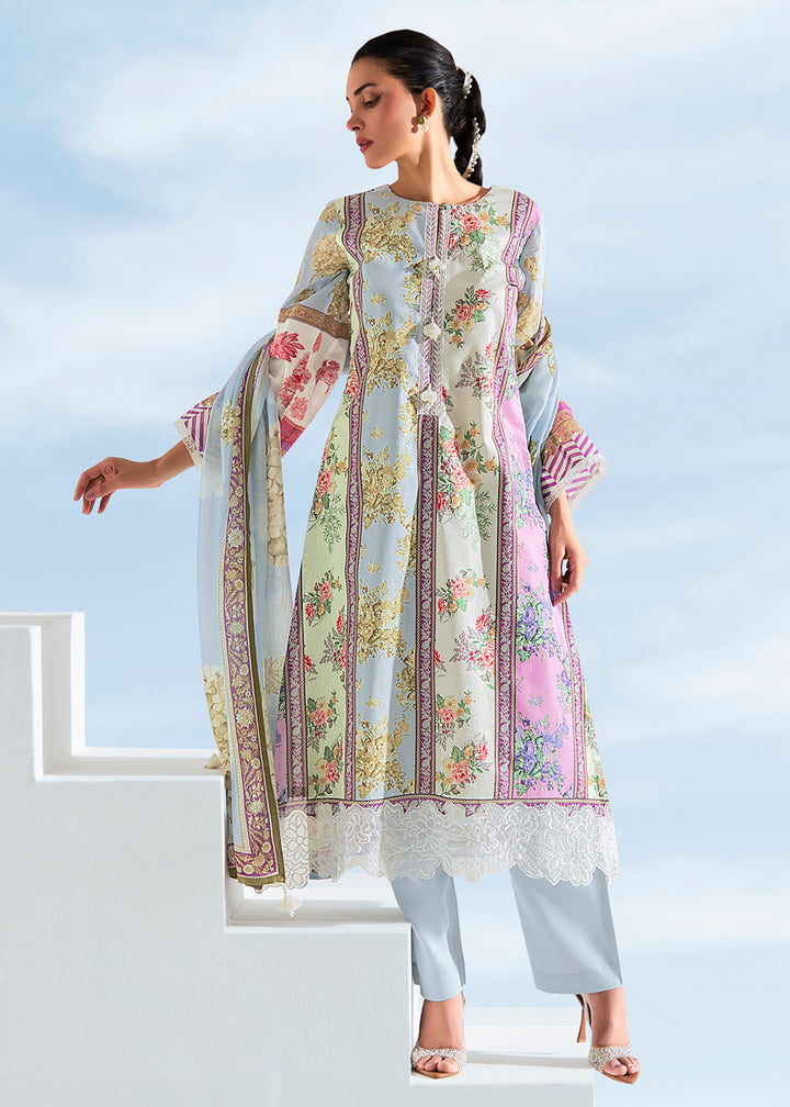 Buy Now Grey Multicolor Digital Printed Festive Pant Style Suit Online in USA, UK, Canada, Germany, Italy, France, Austria & Worldwide at Empress Clothing.