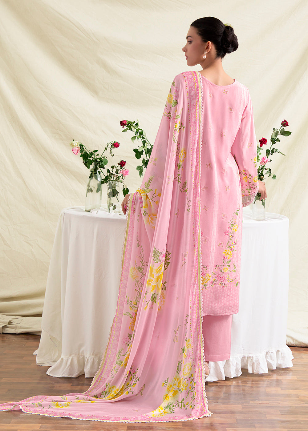 Buy Now Pink Resham Embroidery & Digital Printed Salwar Suit Online in US, UK, Canada, Germany, Italy, France, Australia, Kuwait & Worldwide at Empress Clothing