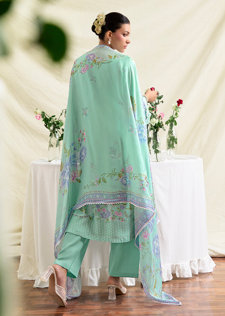 Buy Now Turquoise Resham Embroidery & Digital Printed Salwar Suit Online in US, UK, Canada, Germany, Italy, France, Australia & Worldwide at Empress Clothing.