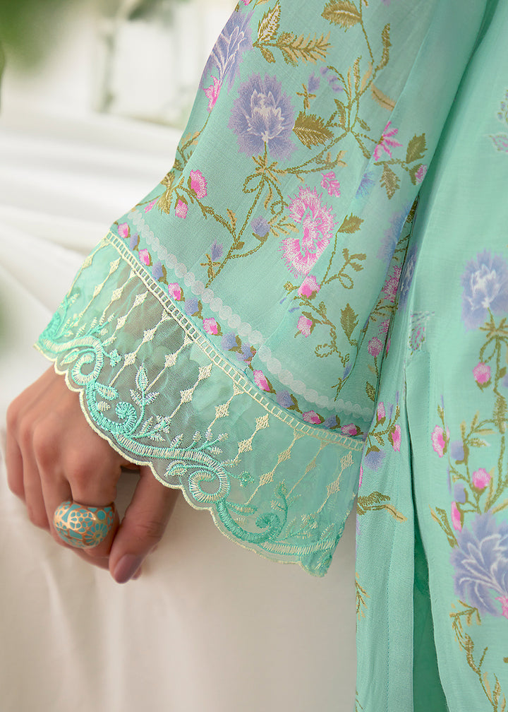 Buy Now Turquoise Resham Embroidery & Digital Printed Salwar Suit Online in US, UK, Canada, Germany, Italy, France, Australia & Worldwide at Empress Clothing.