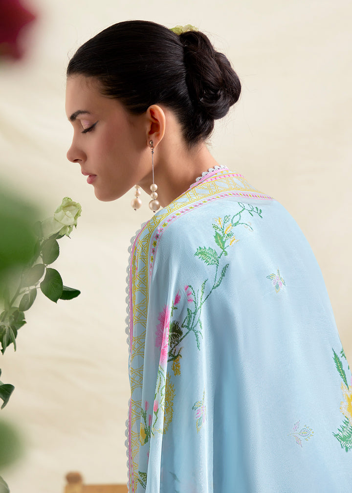 Buy Now Blue Resham Embroidery & Digital Printed Salwar Suit Online in US, UK, Canada, Germany, Italy, France, Australia, UAE & Worldwide at Empress Clothing.