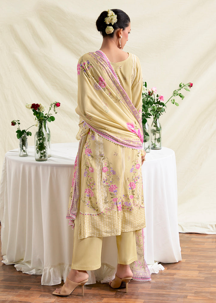 Buy Now Cream Resham Embroidery & Digital Printed Salwar Suit Online in US, UK, Canada, Germany, Italy, France, Australia, UAE & Worldwide at Empress Clothing.