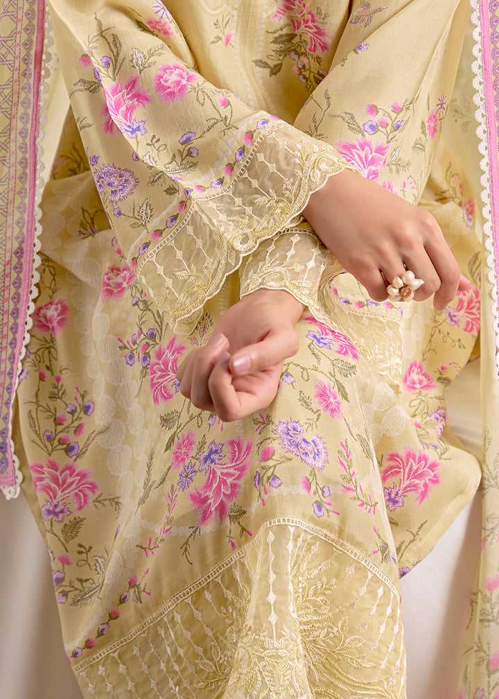 Buy Now Cream Resham Embroidery & Digital Printed Salwar Suit Online in US, UK, Canada, Germany, Italy, France, Australia, UAE & Worldwide at Empress Clothing.