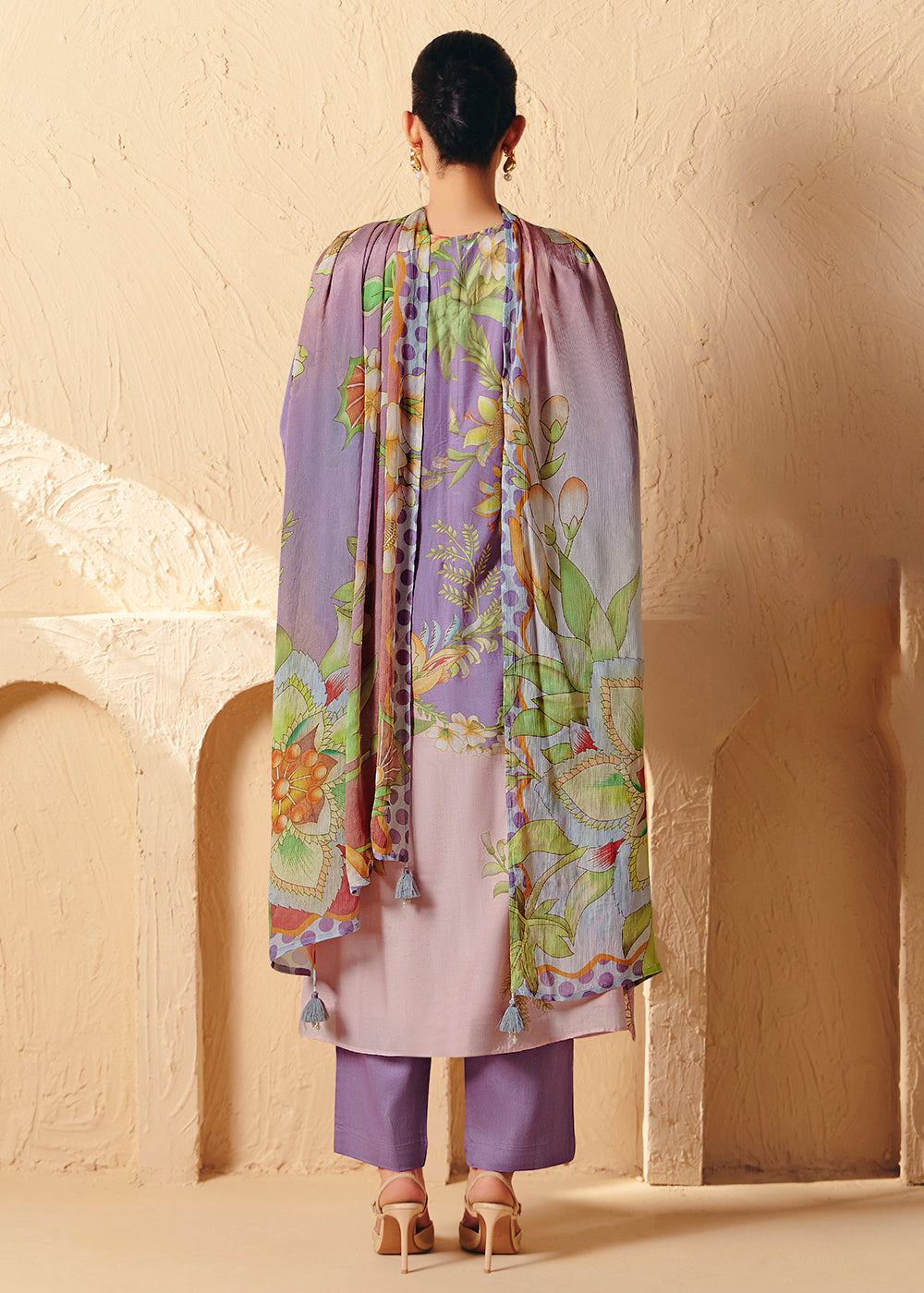 Buy Now Trendy Lavender Printed Pant Style Salwar Suit Online in US, UK, Canada, Germany, Italy, France, Australia, Denmark & Worldwide at Empress Clothing.
