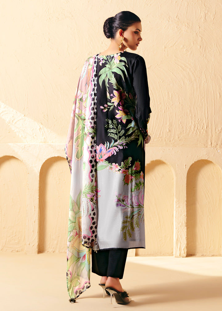 Buy Now Trendy Black Printed Pant Style Salwar Suit Online in US, UK, Canada, Germany, Italy, France, Australia, Denmark & Worldwide at Empress Clothing.
