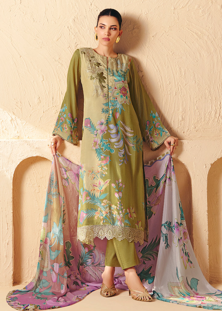 Buy Now Trendy Green Printed Pant Style Salwar Suit Online in US, UK, Canada, Germany, Italy, France, Australia, Denmark & Worldwide at Empress Clothing.