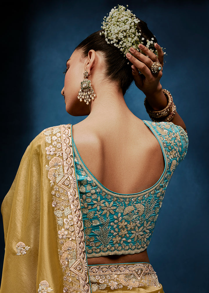 Buy Now Mustard High-Grade Pure Fancy Fabric Designer Saree Online in US, UK, Canada, France, Germany, Denmark, Netherland, Sweden, UAE & Worldwide at Empress.