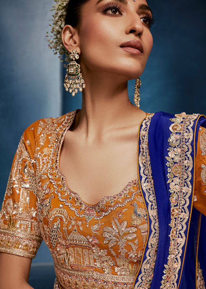 Buy Now Blue High-Grade Pure Fancy Fabric Designer Saree Online in US, UK, Canada, France, Germany, Denmark, Netherland, Sweden, UAE & Worldwide at Empress.