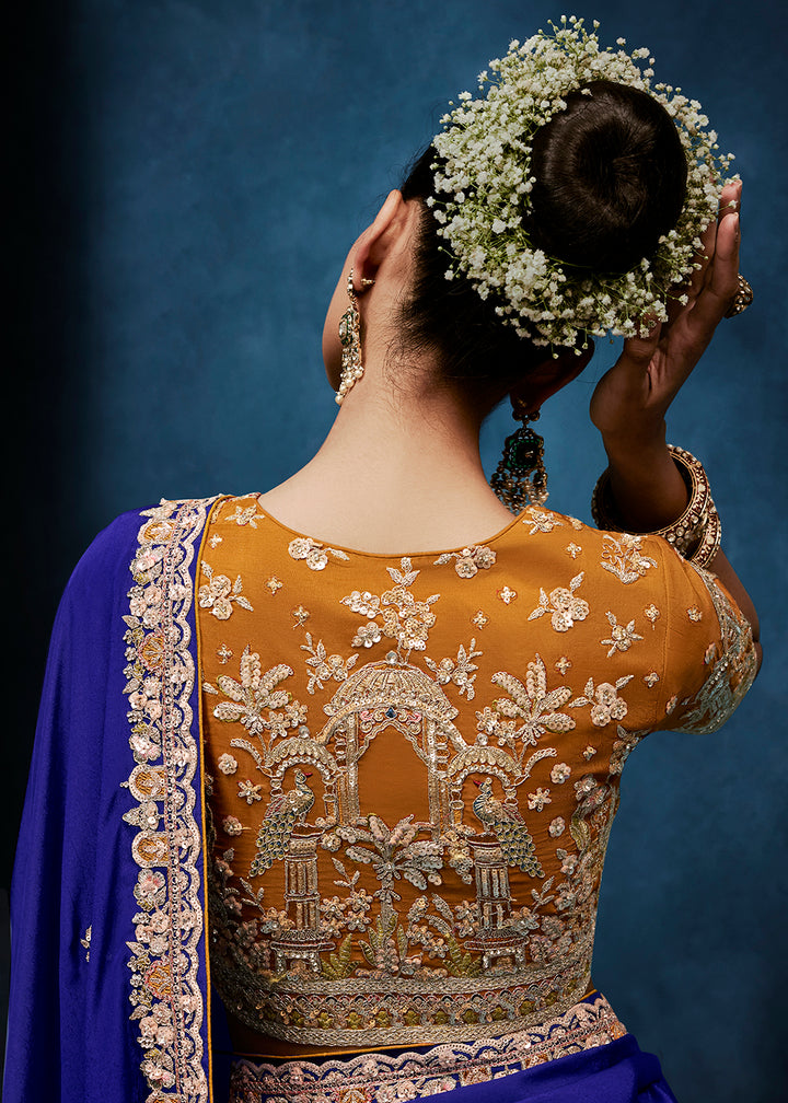 Buy Now Blue High-Grade Pure Fancy Fabric Designer Saree Online in US, UK, Canada, France, Germany, Denmark, Netherland, Sweden, UAE & Worldwide at Empress.