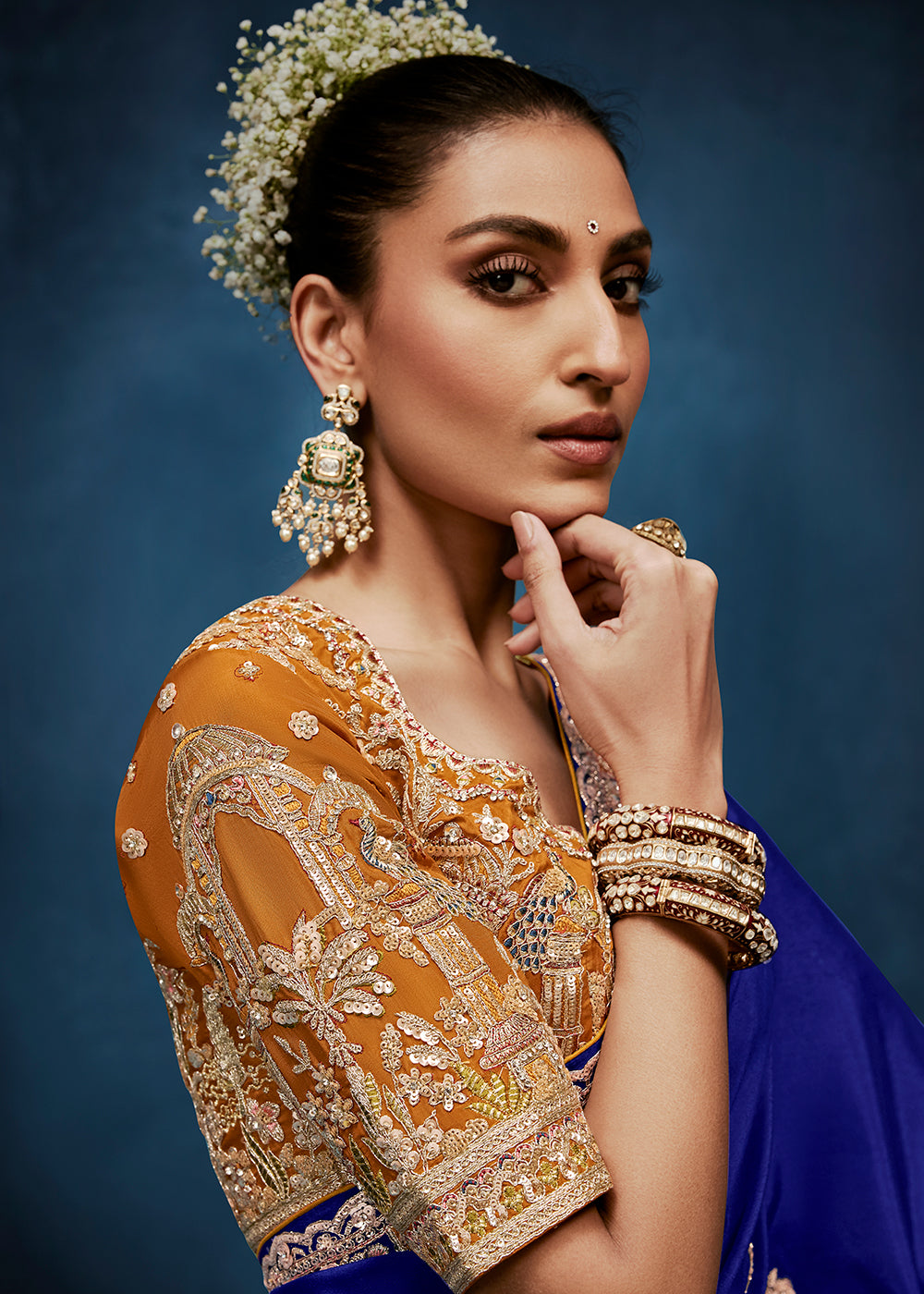 Buy Now Blue High-Grade Pure Fancy Fabric Designer Saree Online in US, UK, Canada, France, Germany, Denmark, Netherland, Sweden, UAE & Worldwide at Empress.