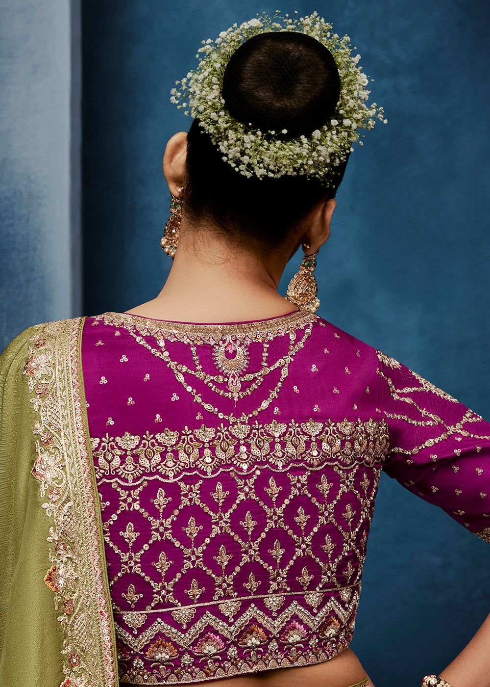 Buy Now Green High-Grade Pure Fancy Fabric Designer Saree Online in US, UK, Canada, France, Germany, Denmark, Netherland, Sweden, UAE & Worldwide at Empress.