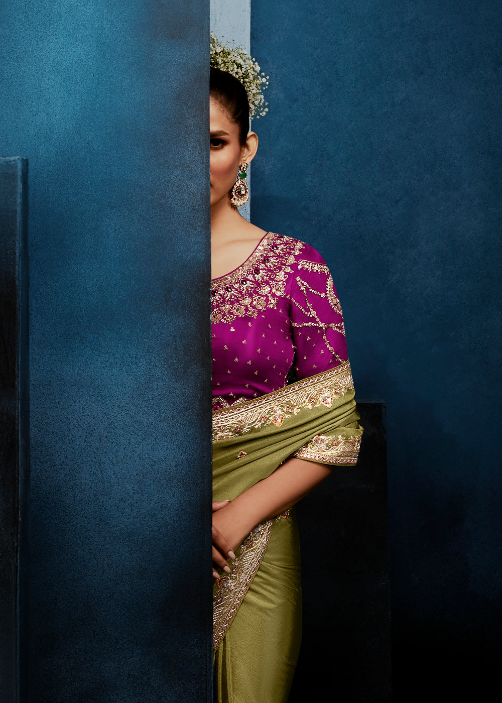 Buy Now Green High-Grade Pure Fancy Fabric Designer Saree Online in US, UK, Canada, France, Germany, Denmark, Netherland, Sweden, UAE & Worldwide at Empress.