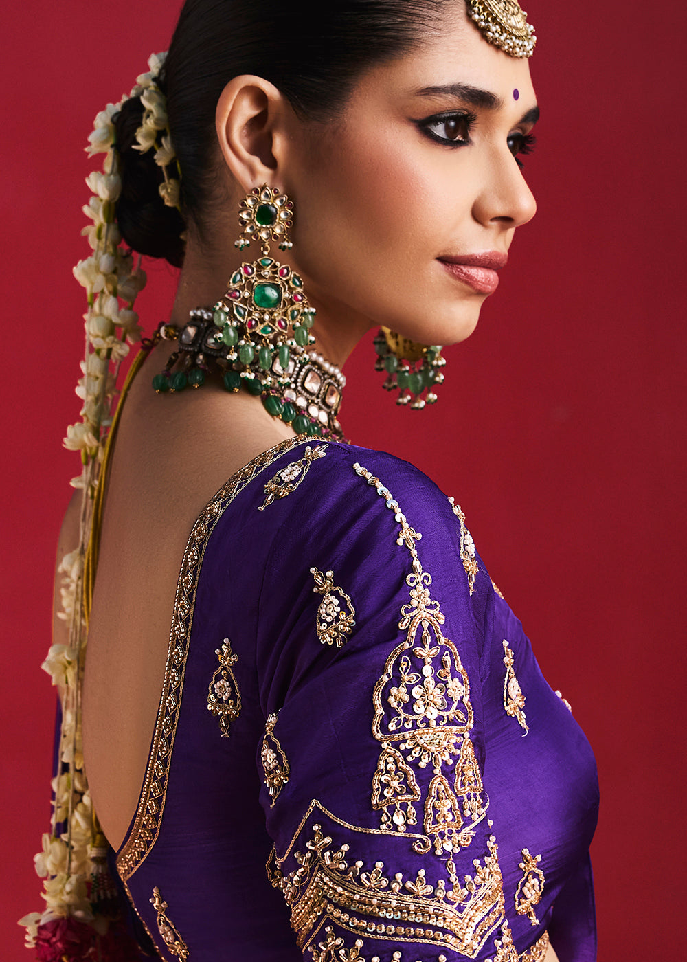 Buy Now Designer Style Blue Embroidered Wedding Wear Saree Online in US, UK, Canada, France, Germany, Denmark, Sweden, Italy, Austria &amp; Worldwide at Empress.