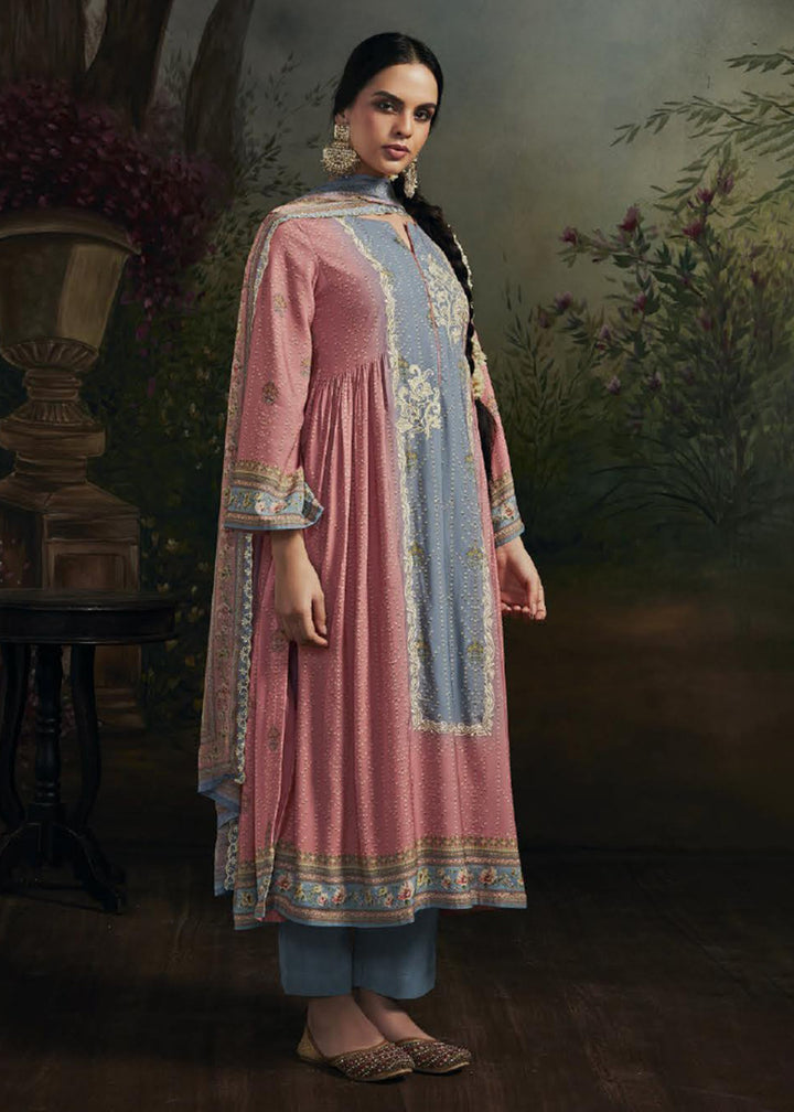 Buy Now Pakistani Style Blush Pink Digital Printed Salwar Suit Online in USA, UK, Canada, Germany, Australia & Worldwide at Empress Clothing.