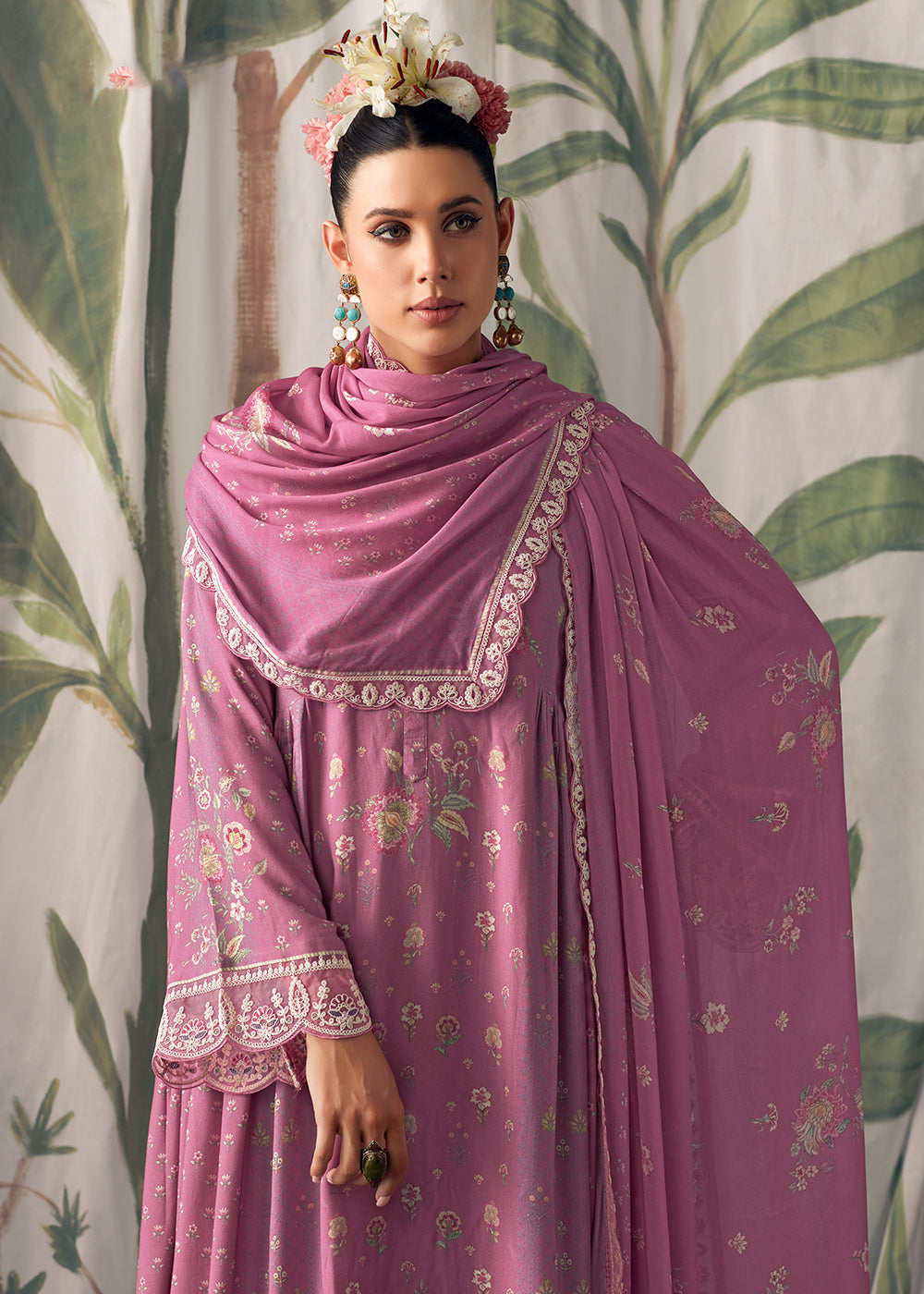 Buy Now Pink Pure Maslin Cotton Digital Printed Salwar Suit Online in USA, UK, Canada, Germany, Australia & Worldwide at Empress Clothing. 