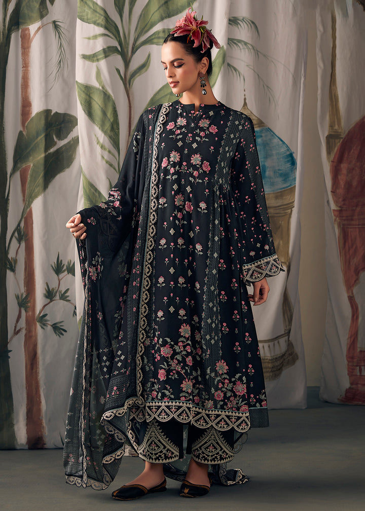Buy Now Black Pure Maslin Cotton Digital Printed Salwar Suit Online in USA, UK, Canada, Germany, Australia & Worldwide at Empress Clothing. 