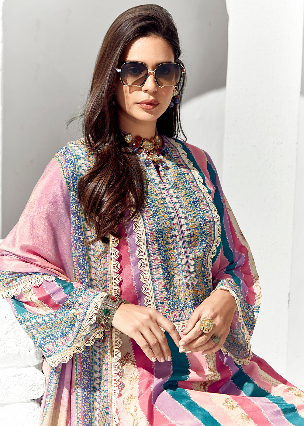 Buy Now Purple Multicolor Cotton Lawn Digital Printed Salwar Suit Online in USA, UK, Canada, Germany, Australia & Worldwide at Empress Clothing.