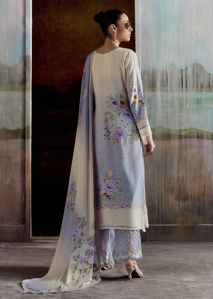 Buy Now Ombre Off White & Lavender Pure Muslin Festuve Salwar Suit Online in USA, UK, Canada, Germany, Italy, France, Denmark & Worldwide at Empress Clothing.