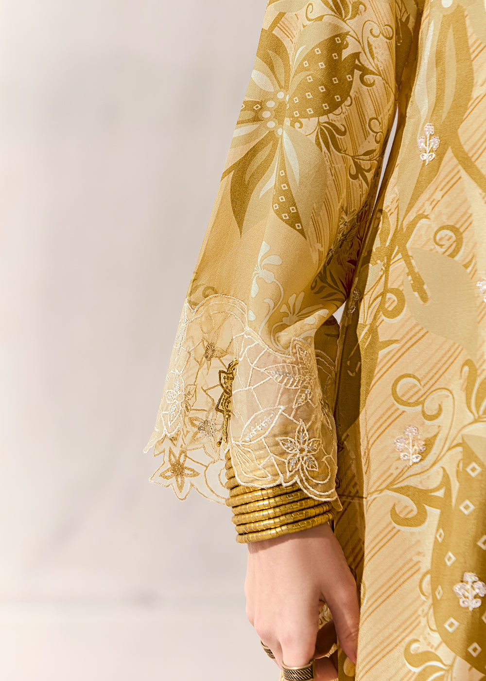 Buy Now Yellow Printed & Embroidered Muslin Salwar Suit Online in US, UK, Canada, Germany, Italy, France, Australia, Norway, UAE & Worldwide at Empress Clothing.