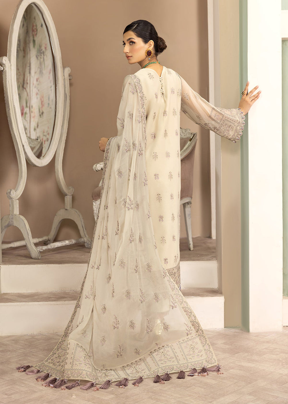 Buy Now Beige Formal Suit - Alizeh - Dhaagay Formals '23 - V02D01 - Kiera Online in USA, UK, Canada & Worldwide at Empress Clothing.