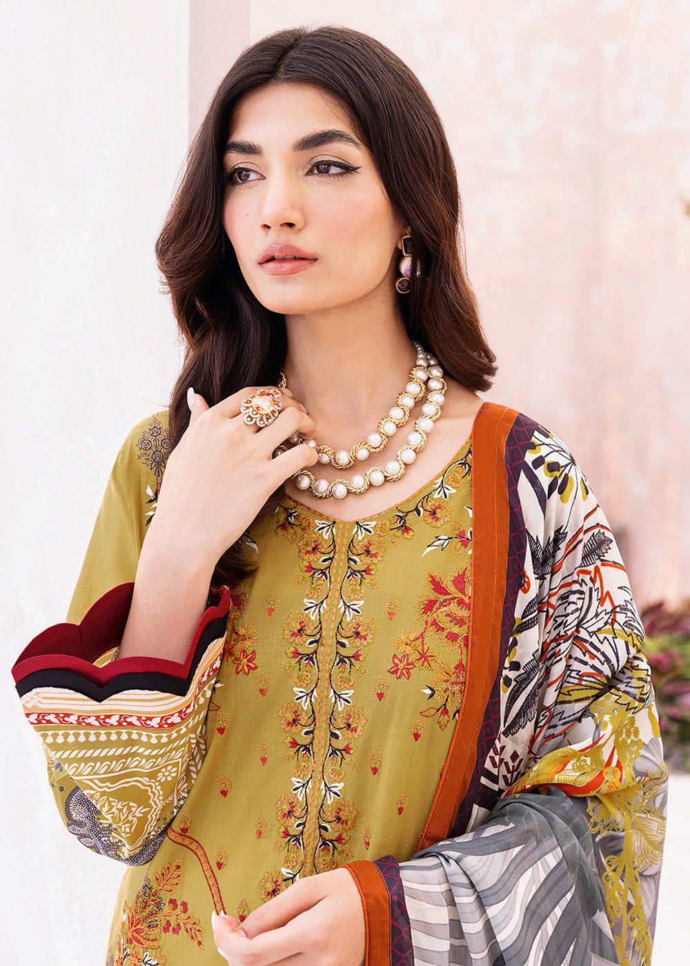 Buy Now Green Pakistani Salwar Suit - Ramsha Mashaal Collection Vol 7 - #L-710 Online in USA, UK, Canada & Worldwide at Empress Clothing.