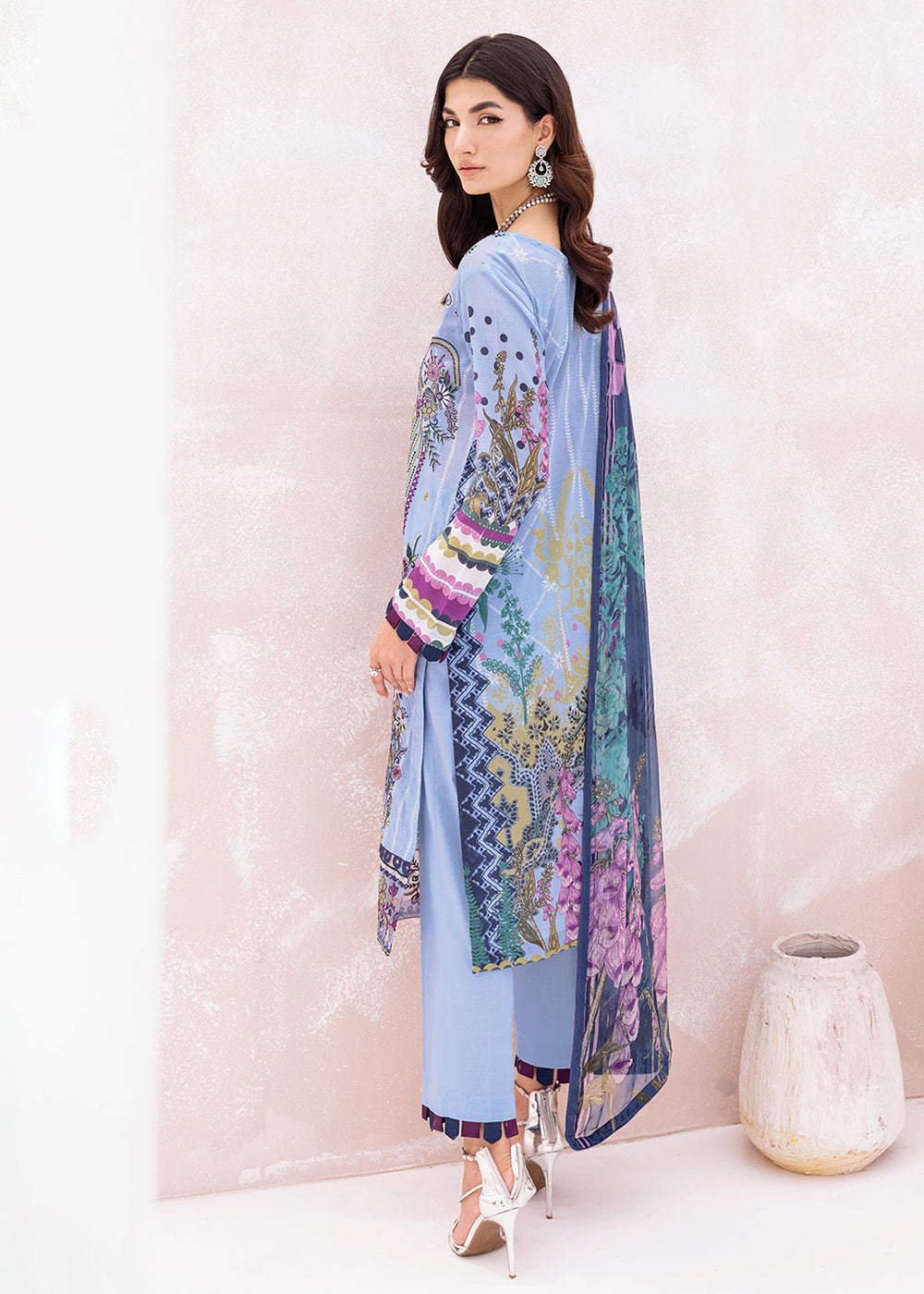 Buy Now Blue Pakistani Salwar Suit - Ramsha Mashaal Collection Vol 7 - #L-711 Online in USA, UK, Canada & Worldwide at Empress Clothing.