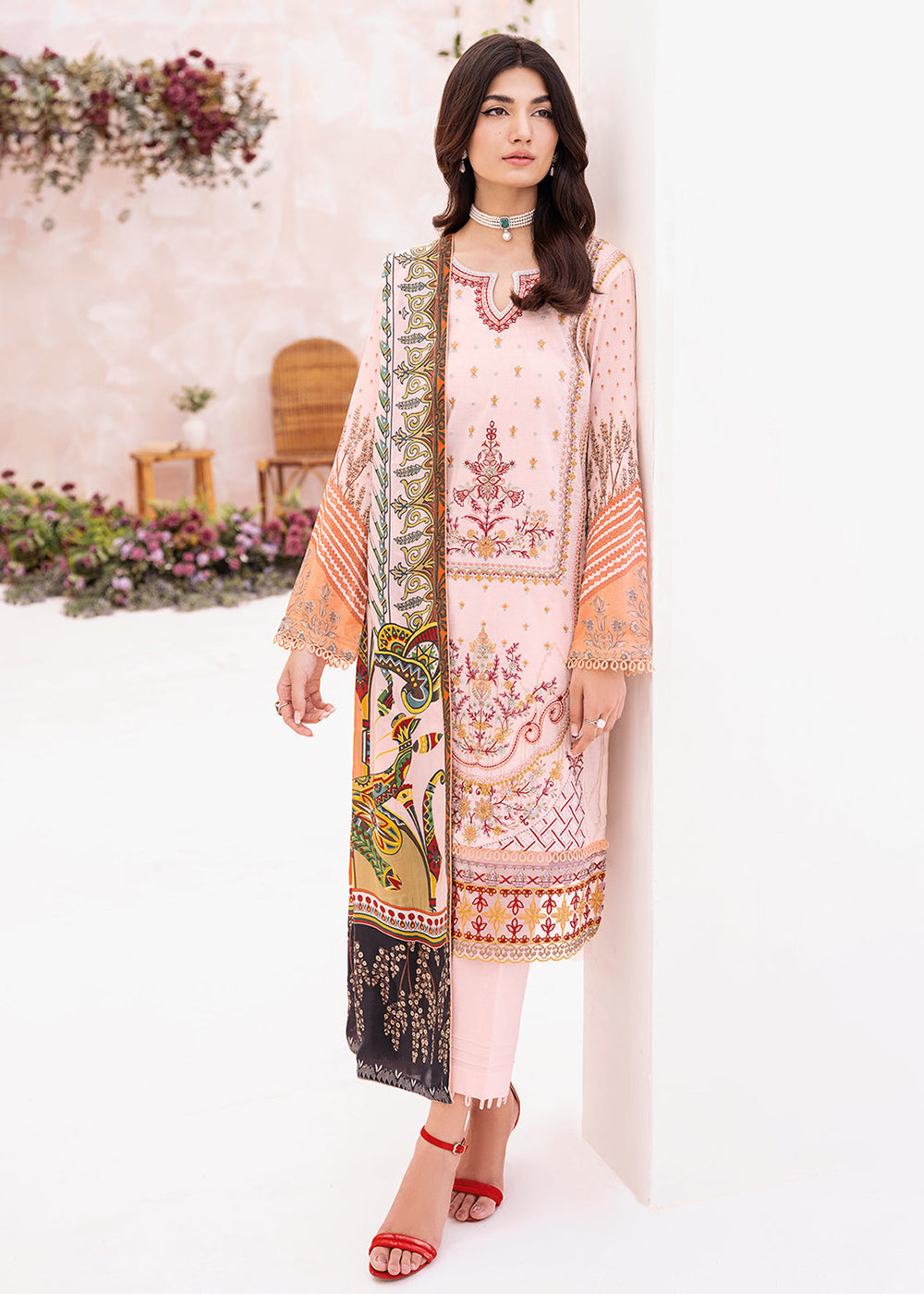 Buy Now Pink Pakistani Salwar Suit - Ramsha Mashaal Collection Vol 7 - #L-712 Online in USA, UK, Canada & Worldwide at Empress Clothing.