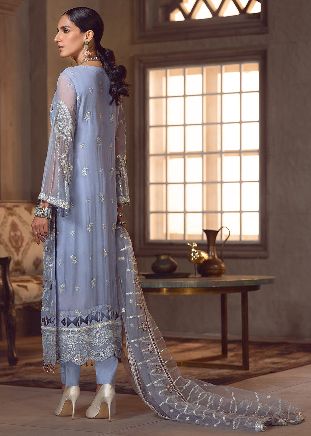 Buy Now Sky Blue Pakistani Suit | Emaan Adeel | Le Festa Formal Edit 7 | LF-707 Online in USA, UK, Canada & Worldwide at Empress Clothing.