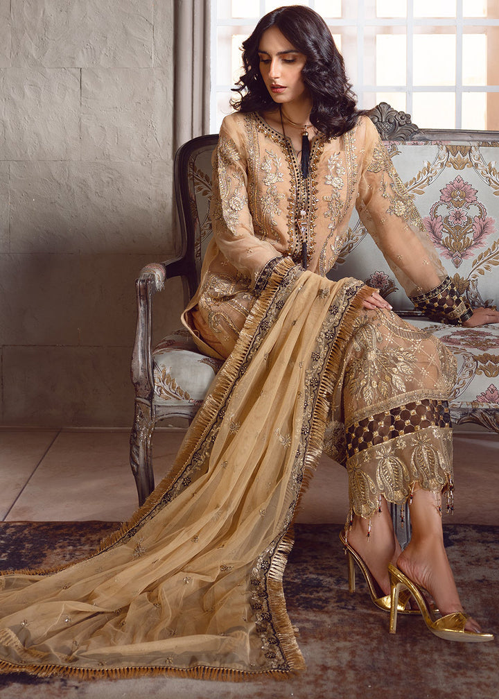 Buy Now Camel Beige Pakistani Suit | Emaan Adeel | Le Festa Formal Edit 7 | LF-708 Online in USA, UK, Canada & Worldwide at Empress Clothing.