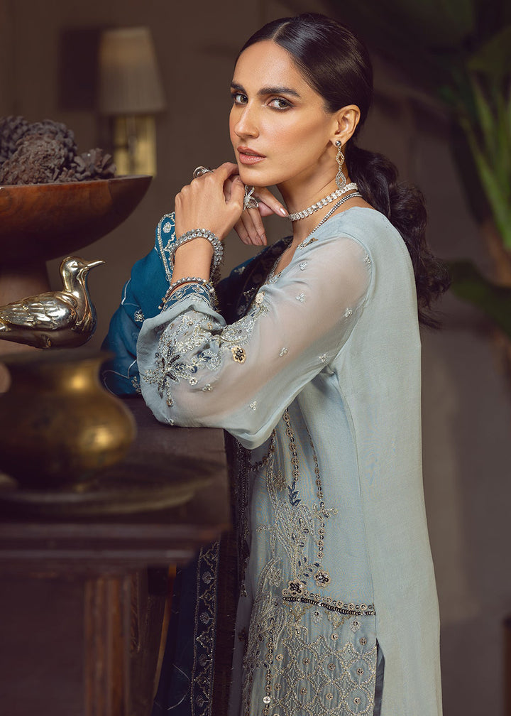 Buy Now Grayish Blue Pakistani Suit | Emaan Adeel | Le Festa Formal Edit 7 | LF-709 Online in USA, UK, Canada & Worldwide at Empress Clothing.