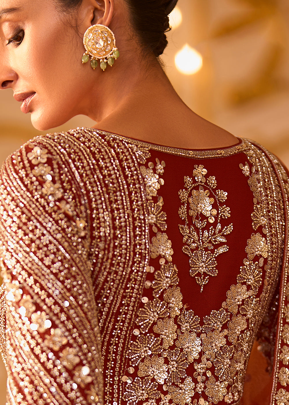 Buy Amber Rust Soft Georgette Designer Anarkali Suit Online in US, UK, Sweden, Denmark, Greece, Germany, Canada, Austria, Sweden, UAE &amp; Worldwide at Empress.
